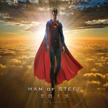 superman flying in clouds 350